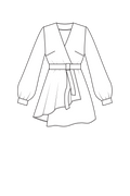 midi dress pattern sketch