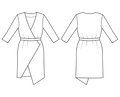 wrap dress sewing pattern sketch